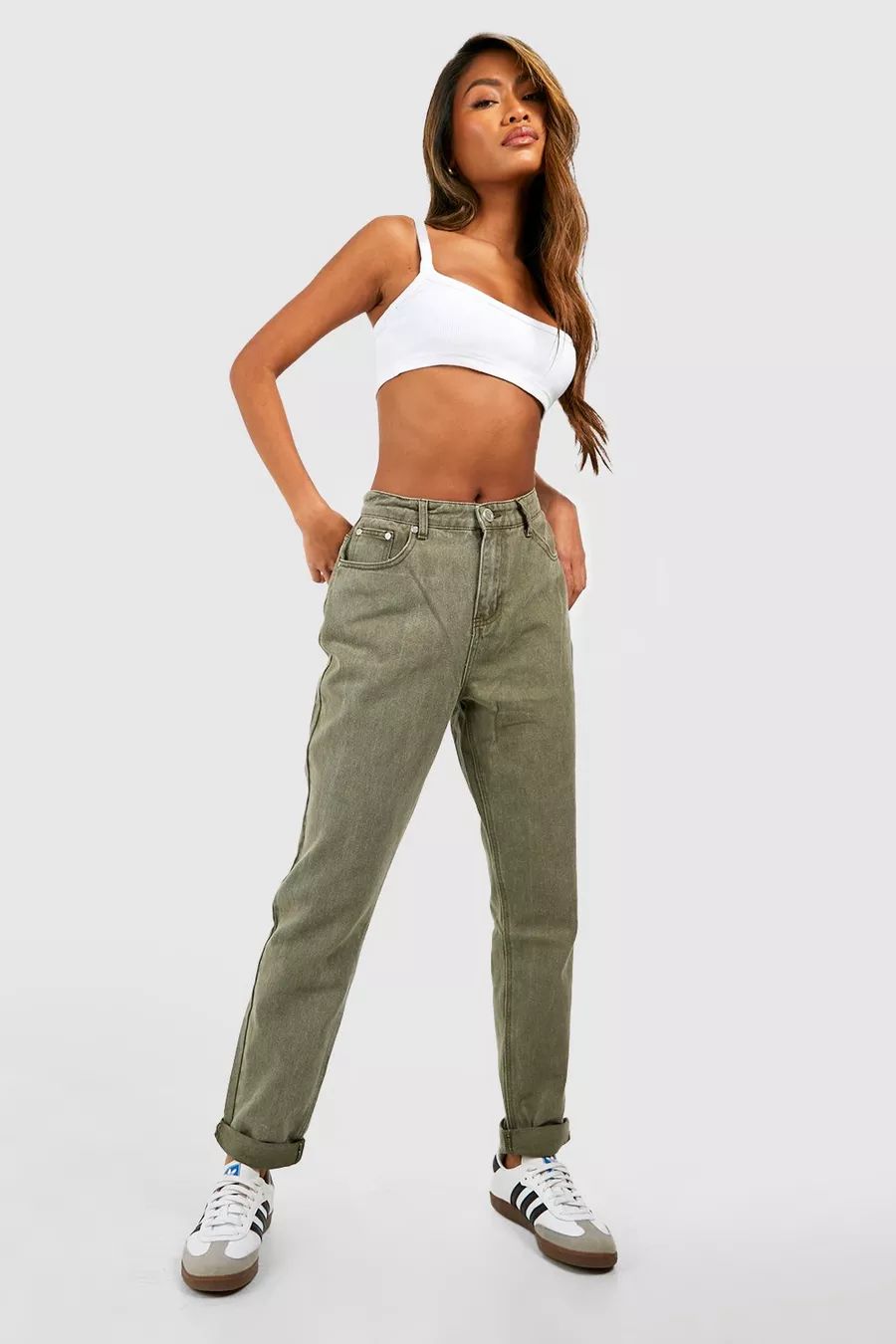 High Waisted Rigid Mom Jeans | Boohoo.com (US & CA)