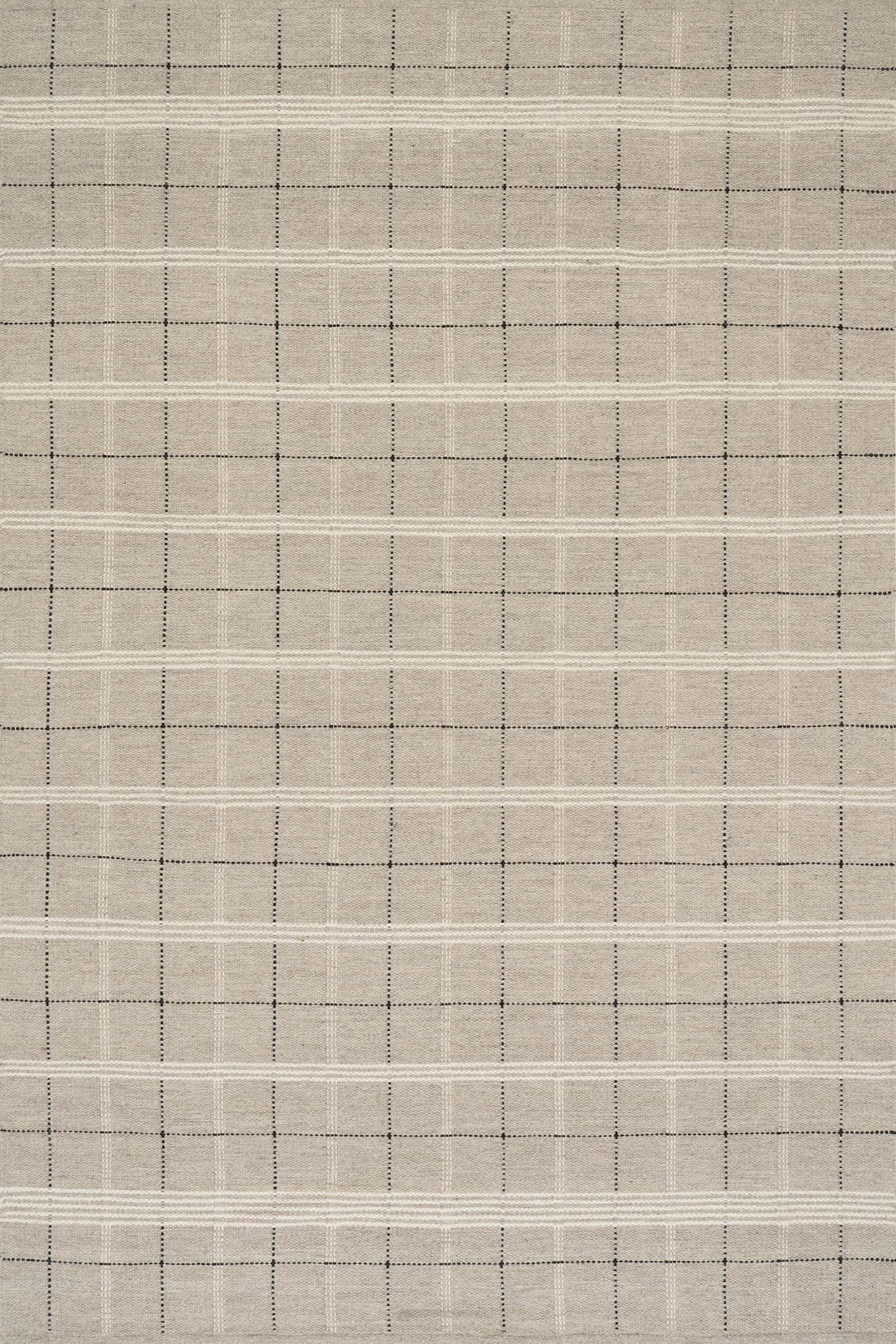 Downing Plaid Wool Rug by Nate Berkus | Grey | Rugs USA