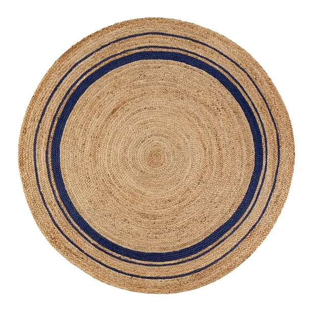 Anji Mountain Kerala Midnight Jute Rug 6' Round - Walmart.com | Walmart (US)