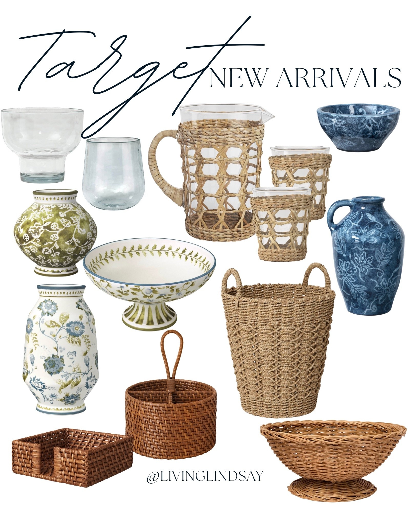 This @Target drop is giving coastal cottage + vintage market finds in the best way 😍 woven textures, blue + green accents, and effortless summer styling.

target new arrivals, target home decor finds, coastal cottage decor, blue and green home decor, woven basket decor, rattan home accents, vintage inspired decor, ceramic vase decor, summer home styling, neutral coastal decor, target kitchen decor, decorative bowls and vases, affordable home decor target, cottage style decor, target summer finds

#LTKHome #LTKSaleAlert #LTKSeasonal