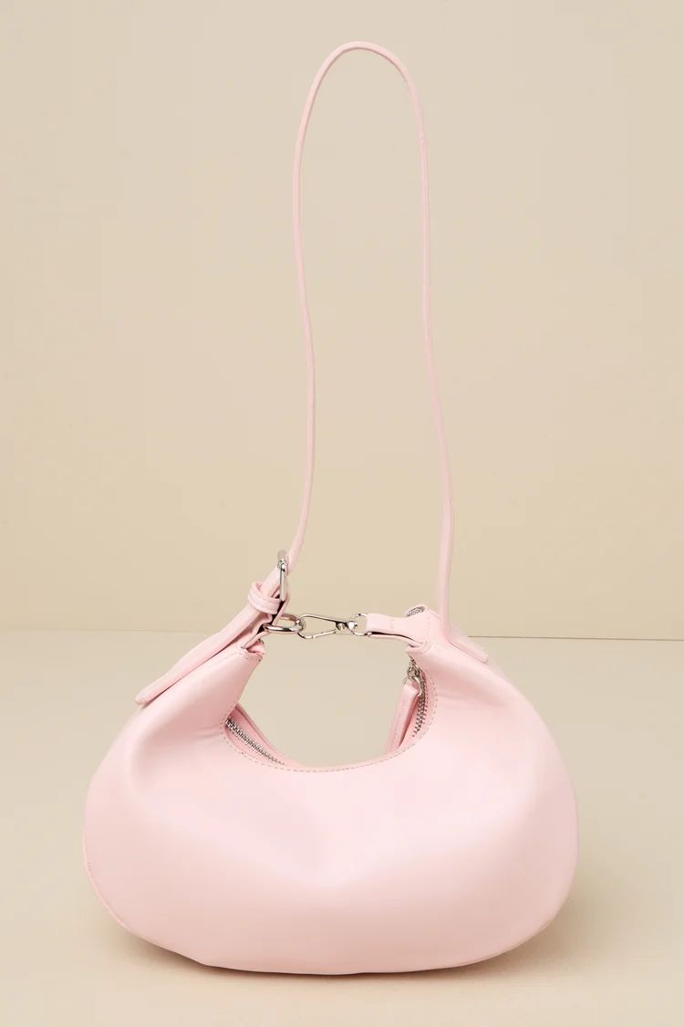 Sleek Always Light Pink Vegan Leather Shoulder Bag | Lulus