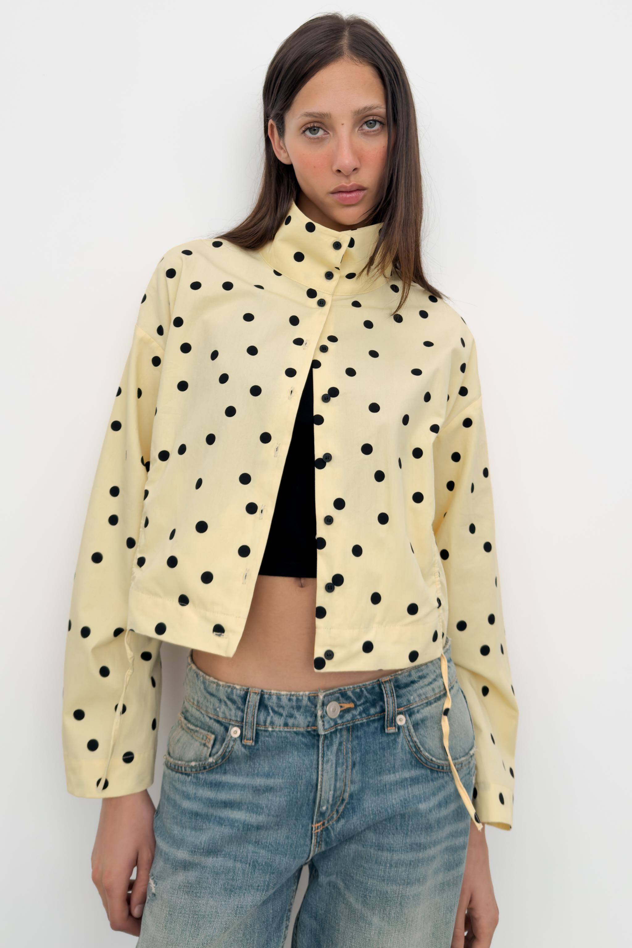 POLKA DOT RUCHED JACKET | Zara US