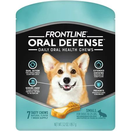 Frontline Oral Defense Dental Chews for Small Dogs, 7 Chews | Walmart (US)