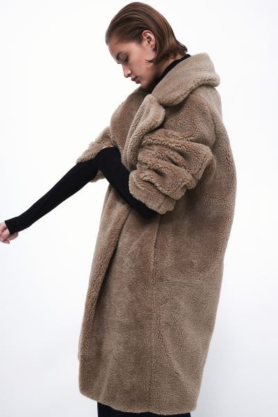 Fluffy coat - Dark grey - Ladies | H&M GB | H&M (UK, MY, IN, SG, PH, TW, HK)