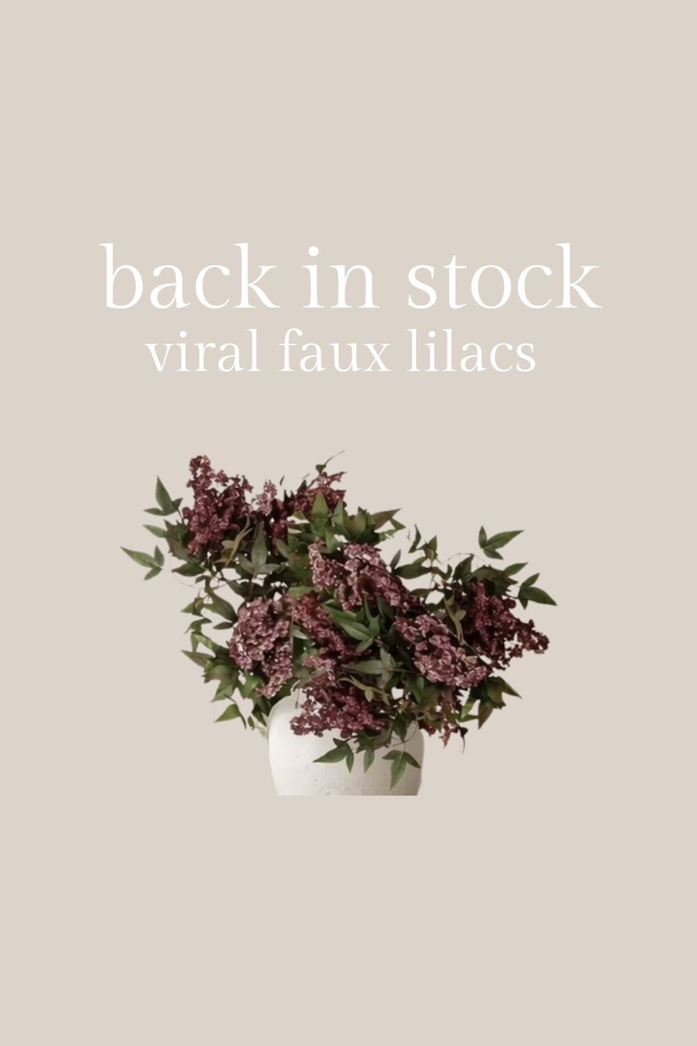 These viral realistic faux lilac stems are back in stock on Amazon! 

#LTKSeasonal #LTKHome