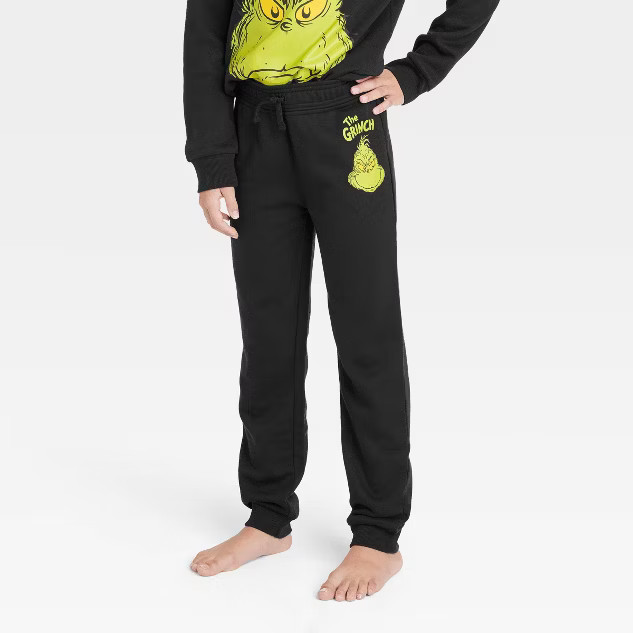Kids' The Grinch Jogger Pants - Black | Target