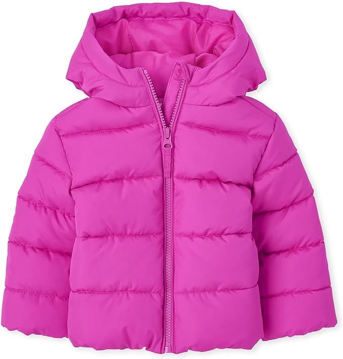 The Children'S Place Baby-Girls And Toddler Medium Weight Puffer Jacket, Wind-Resistant, Water-Re... | Amazon (US)