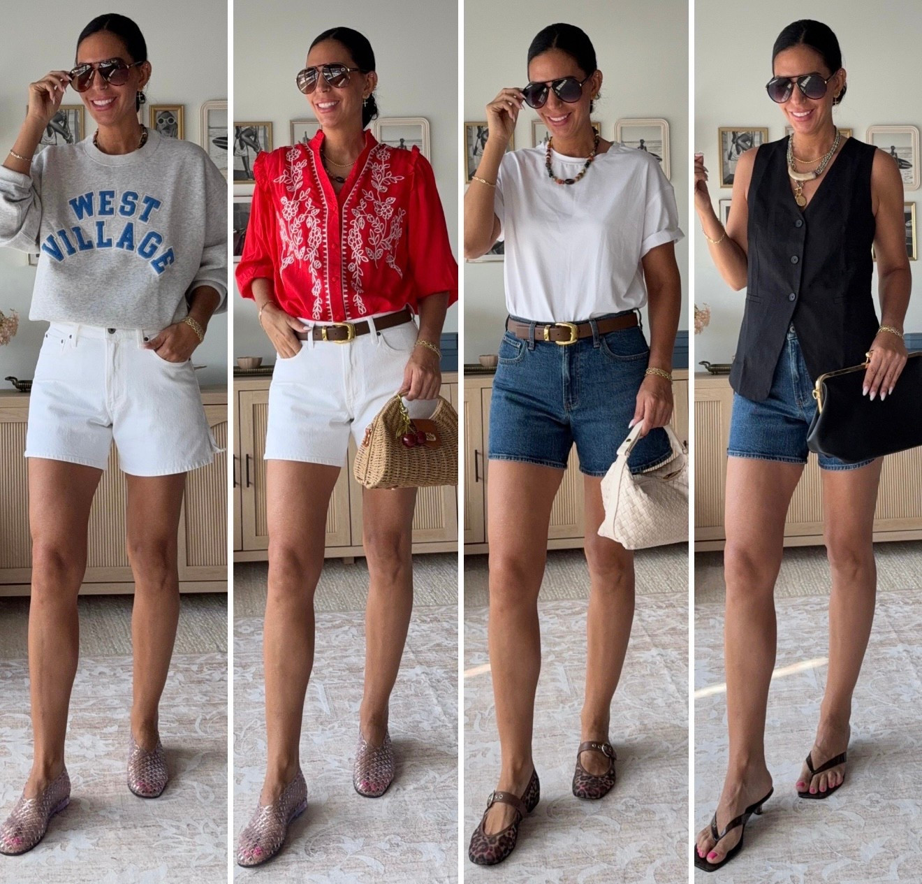 Abercrombie Dad Shorts are 30% off plus an extra 15% off 
Code: SuiteAF 
Wearing a size 27 (normal shorts size) 
Tops are all small 

#LTKFindsUnder50 #LTKU #LTKSaleAlert