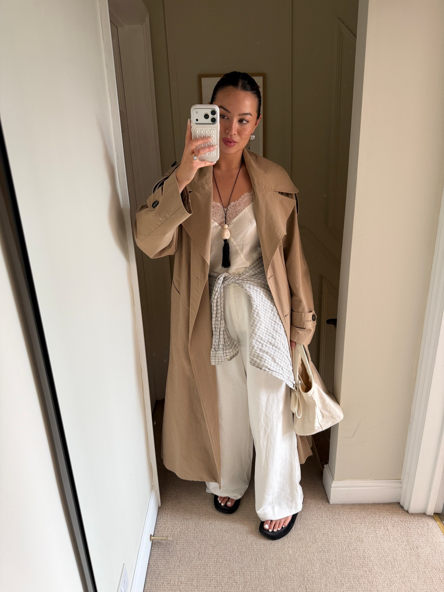 Spring trench layering 🤍 #trenchcoat #trenchstyle 

#LTKuk #LTKspring