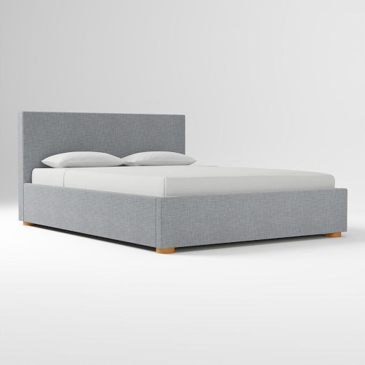 Emmett Nontufted Low Profile Bed - Wood Legs | West Elm (US)