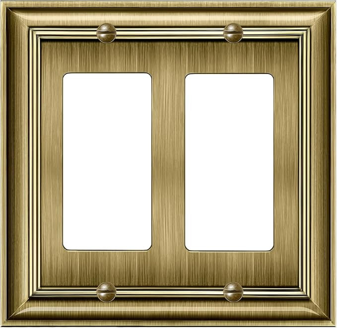 BESTTEN 2-Gang Heavy Duty Mid-Size Metal Decorator Wall Plate, Midsized Decor Receptacle Outlet C... | Amazon (CA)