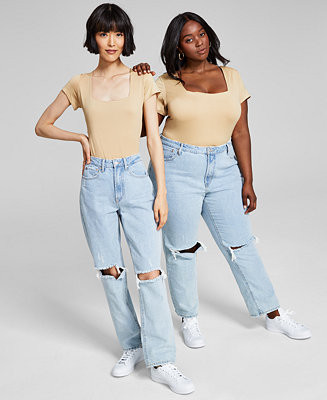 And Now This Women's Ultra High Rise Straight Jeans, 25-28W & Reviews - Jeans - Women - Macy's | Macys (US)