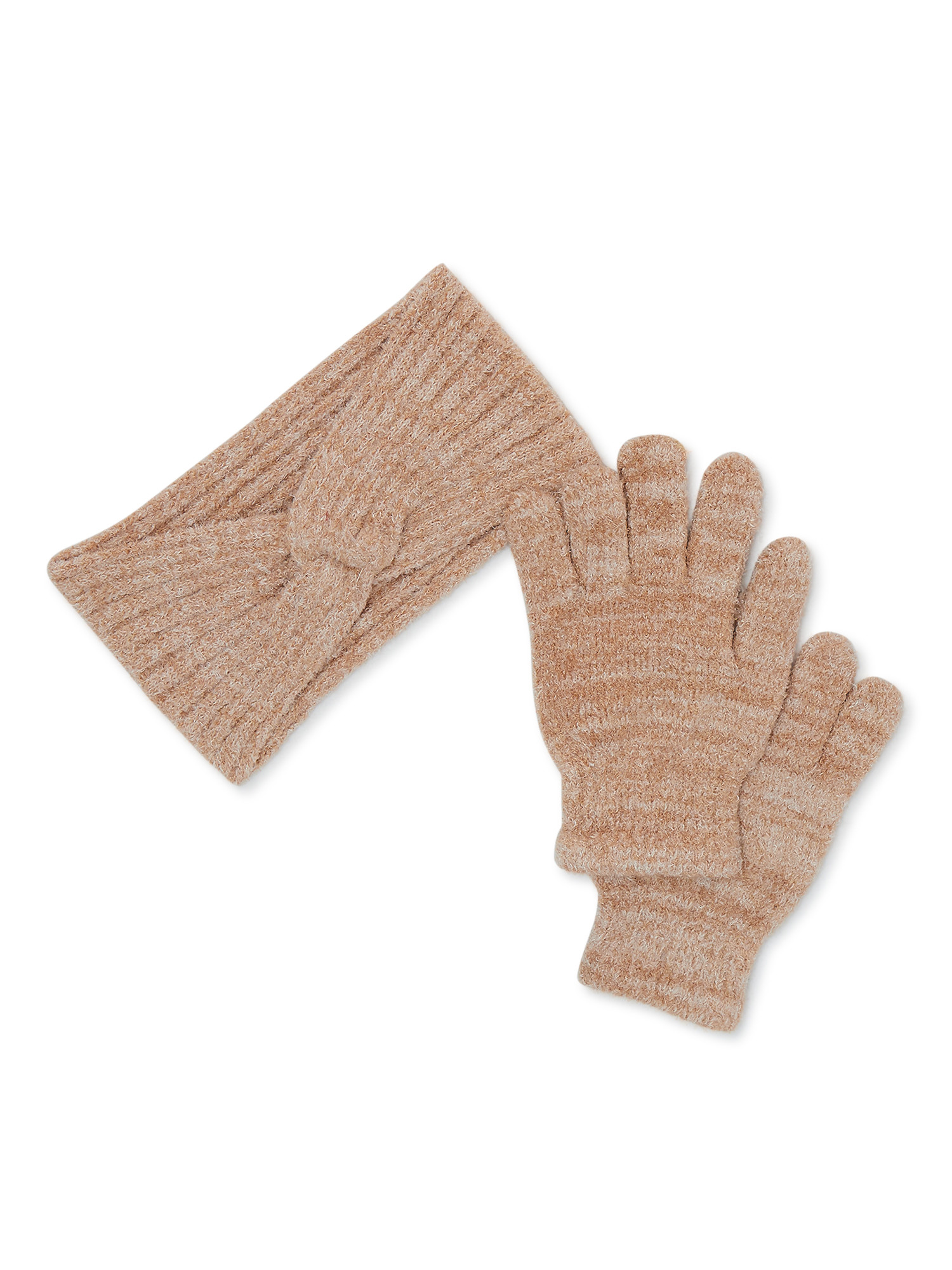 Time and Tru Women's Twist Headwrap and Gloves Set, 2-Piece | Walmart (US)