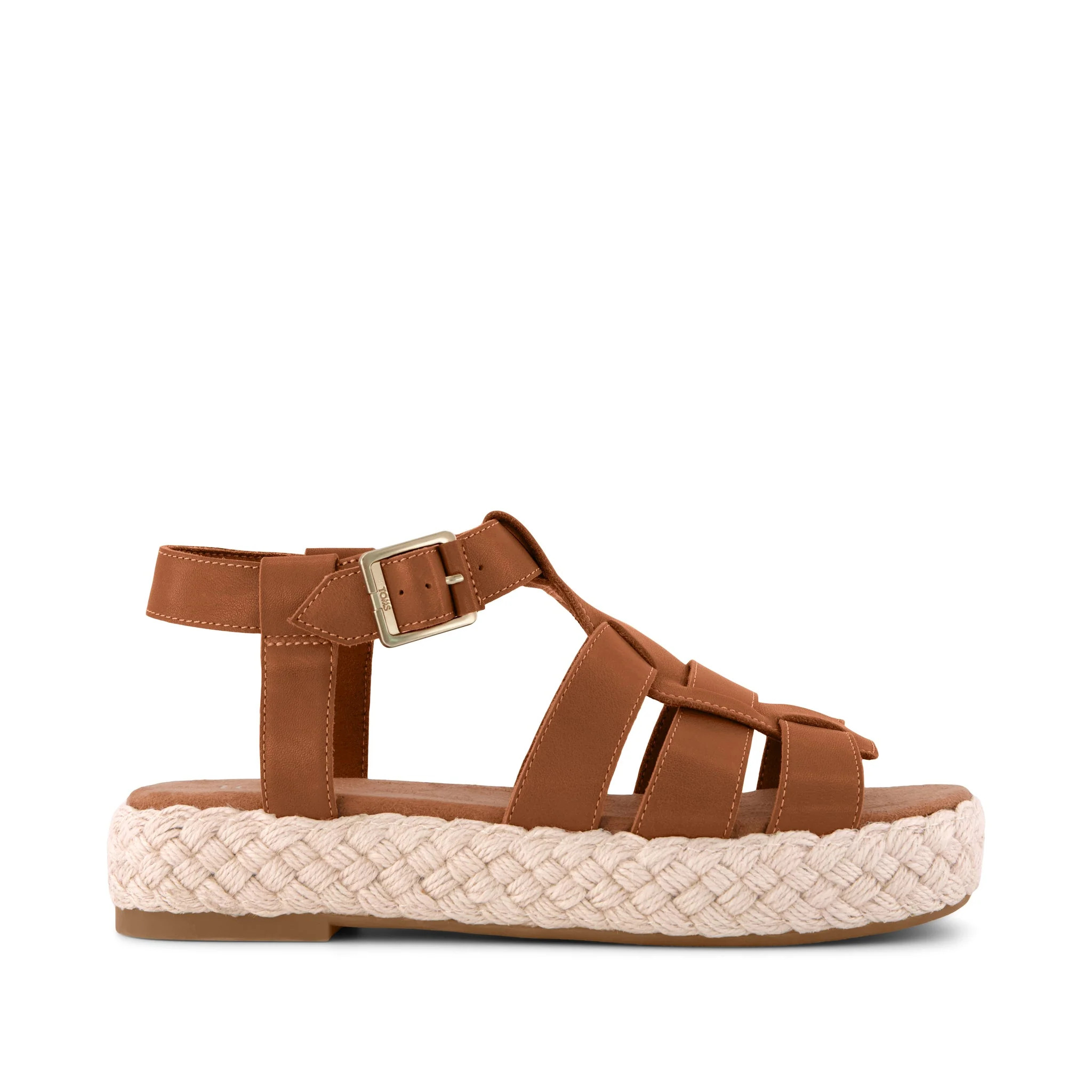 Womens Jac Fisherman Sandal Brown Sugar Leather | Toms EMEA