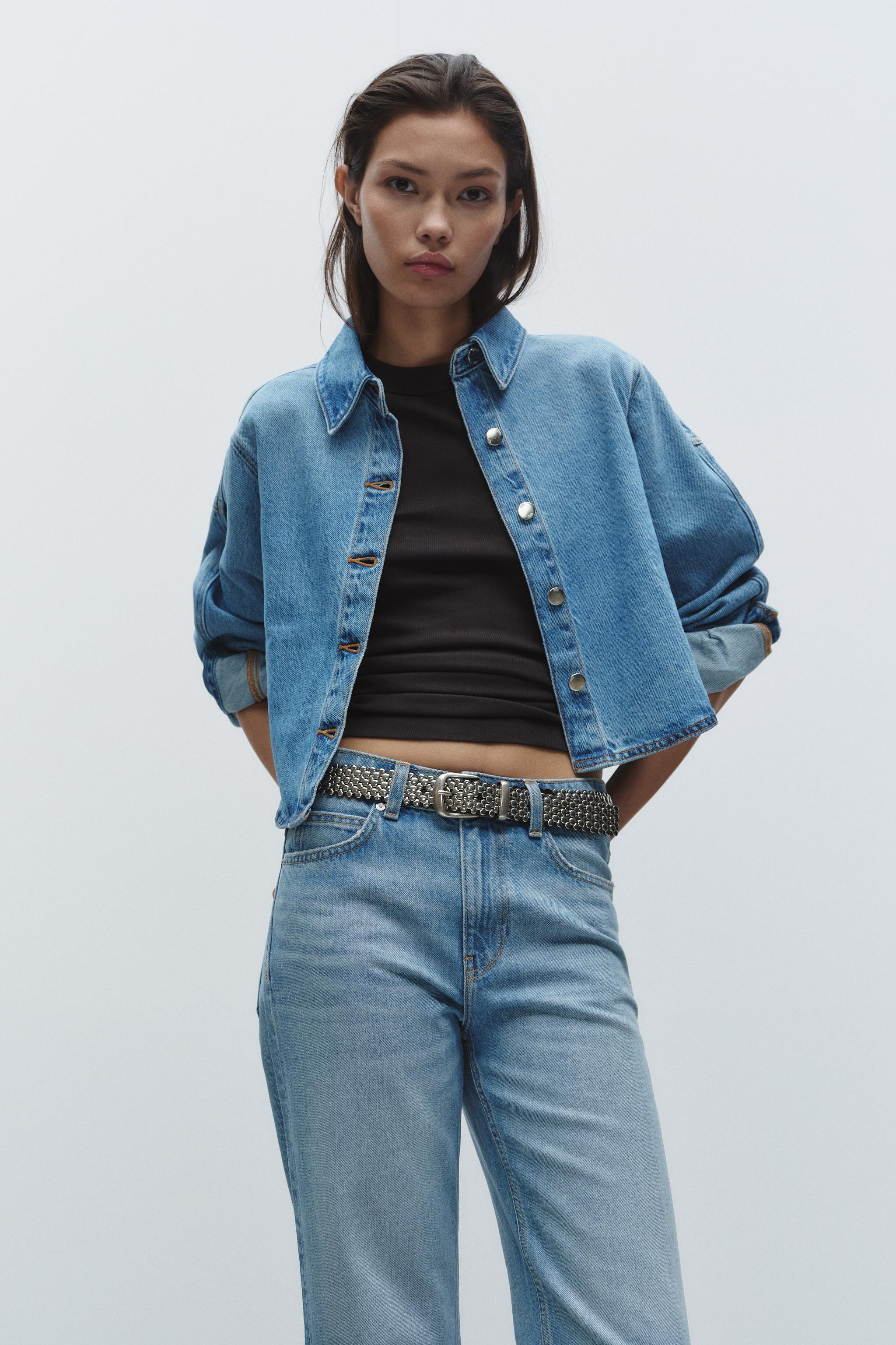 HIGH WAIST - STRAIGHT - LONG LENGTH - RIGIDHigh-waisted jeans with five pockets. Washed effect. S... | Zara US