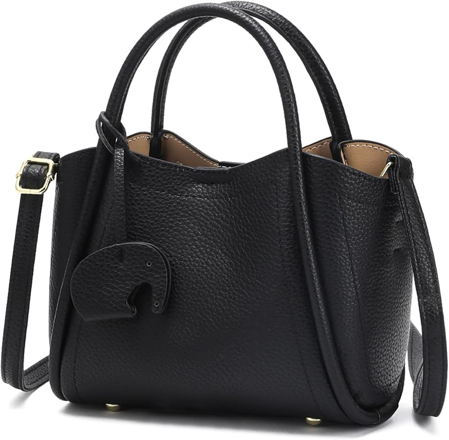 Small Crossbody Purse for Women, Faux Leather Mini Handbag with Top Handle and Adjustable Strap, ... | Amazon (US)