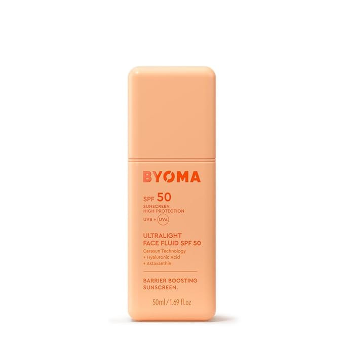 BYOMA SPF 50 Face Fluid - Ultra-Lightweight Facial Sunscreen for All Skin Tones - Luminous Glow, ... | Amazon (US)
