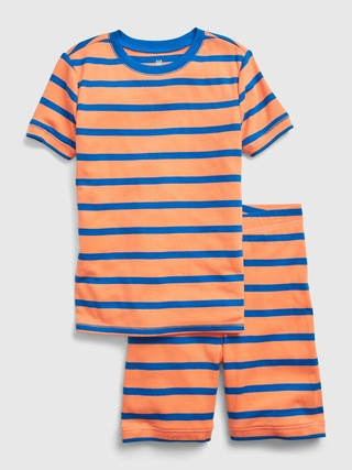 Kids 100% Organic Cotton Striped PJ Shorts Set | Gap (US)