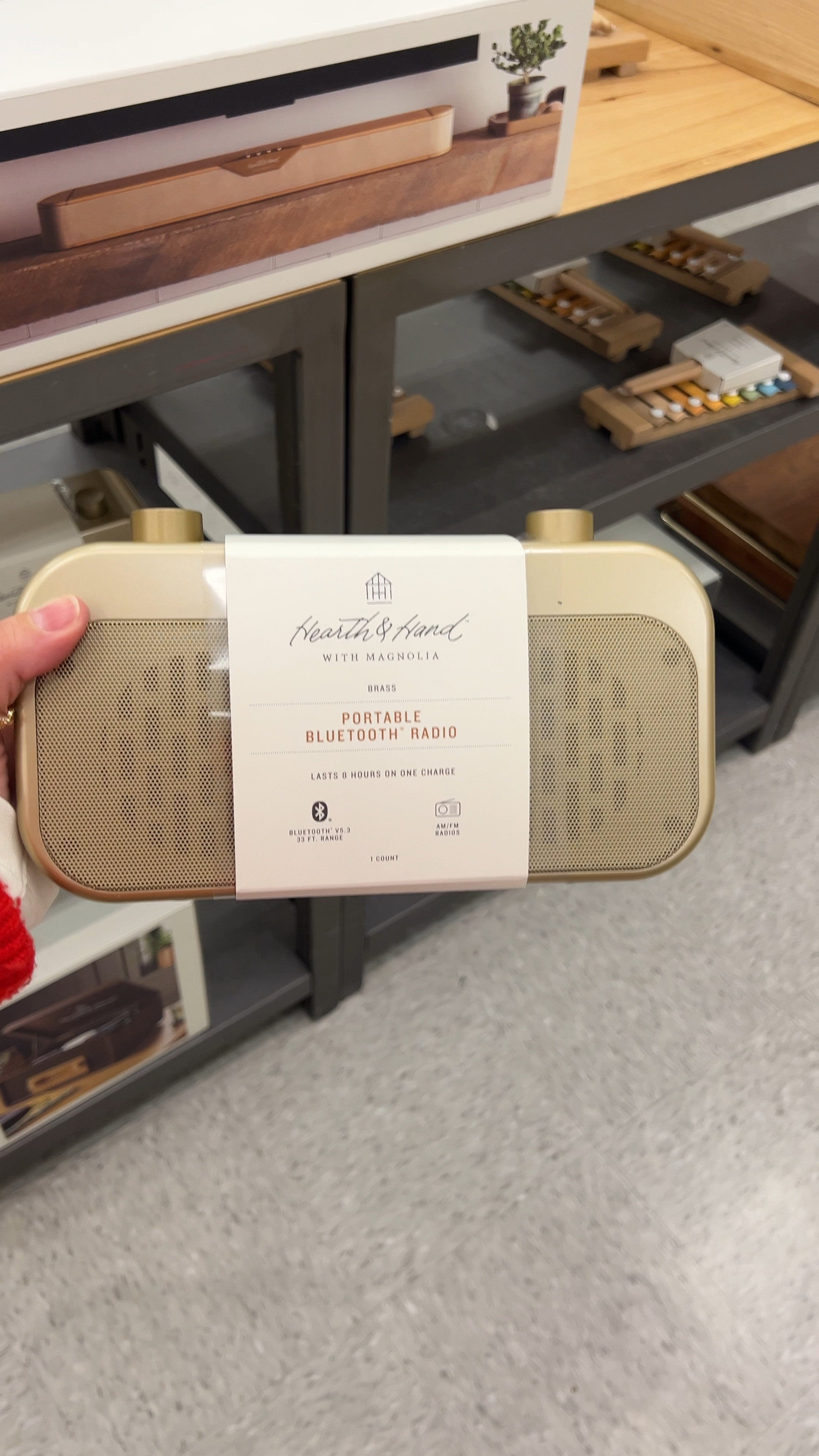 Portable Brass AM/FM Bluetooth Radio - Hearth & Hand™ with Magnolia

#LTKHome #LTKGiftGuide #LTKWatchNow