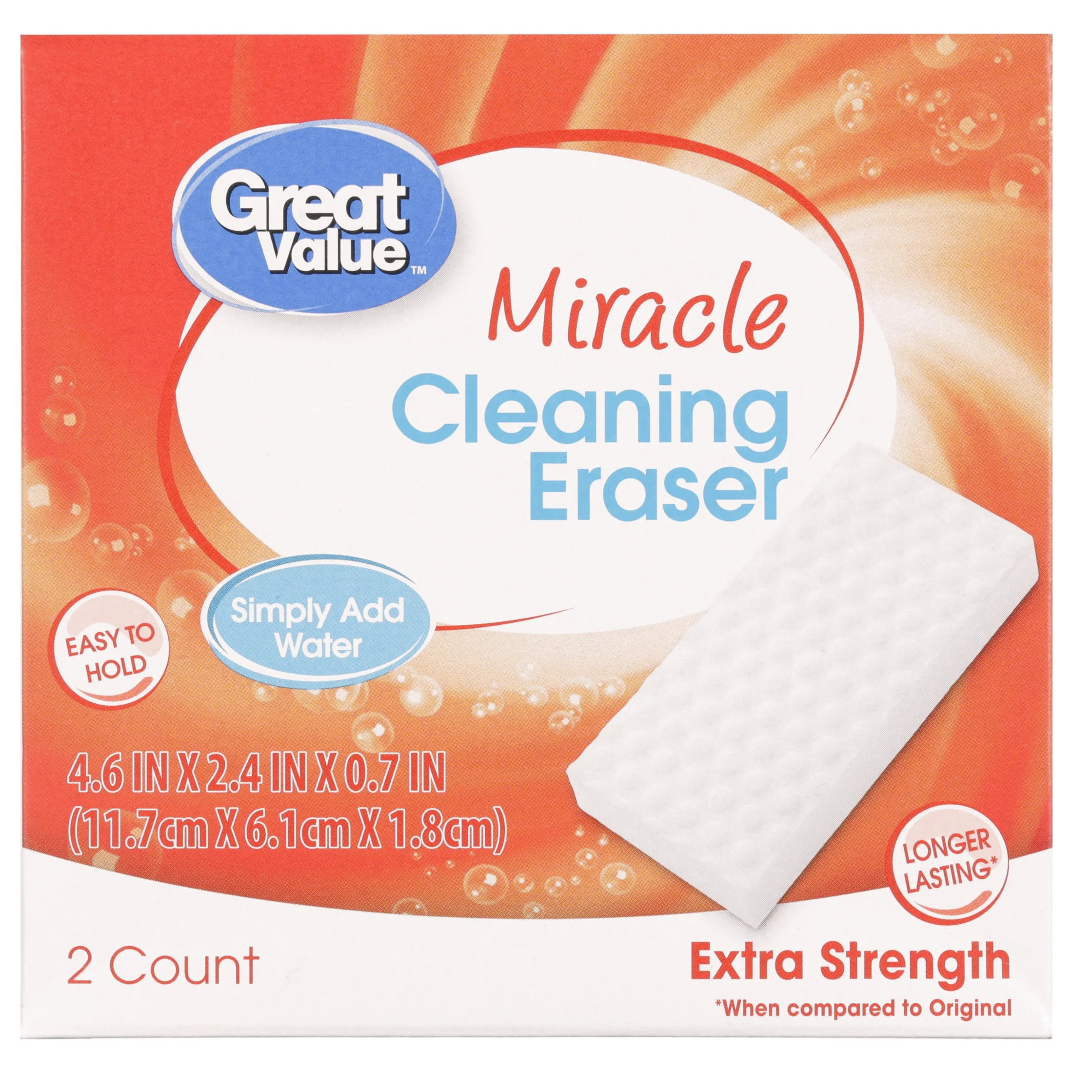 Great Value Extra Strength Miracle Cleaning Eraser, 2 Count | Walmart (US)