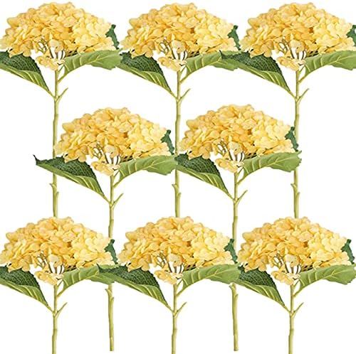 Amazon.com: FagusHome 8 Pcs Silk Hydrangea Flowers Artificial Flowers Bouquets Fake Hydrangea Stems  | Amazon (US)