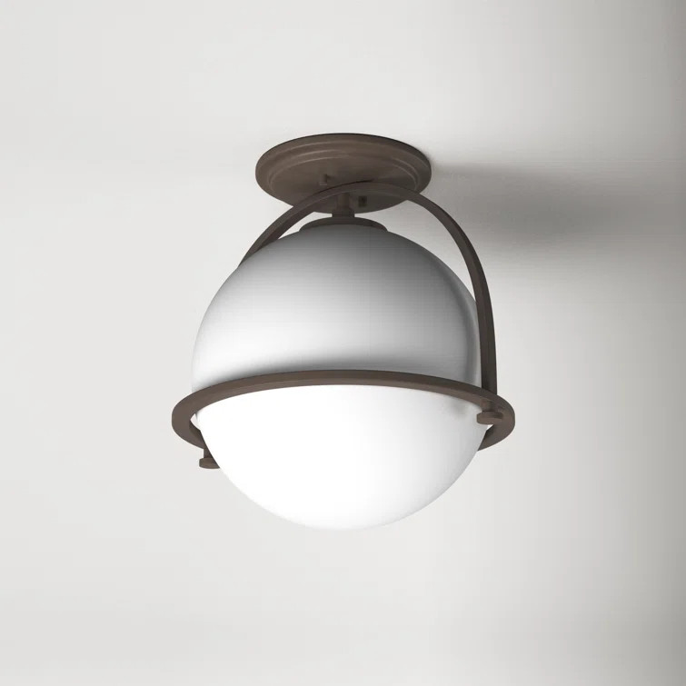 Colvin Glass Semi Flush Mount | Wayfair North America