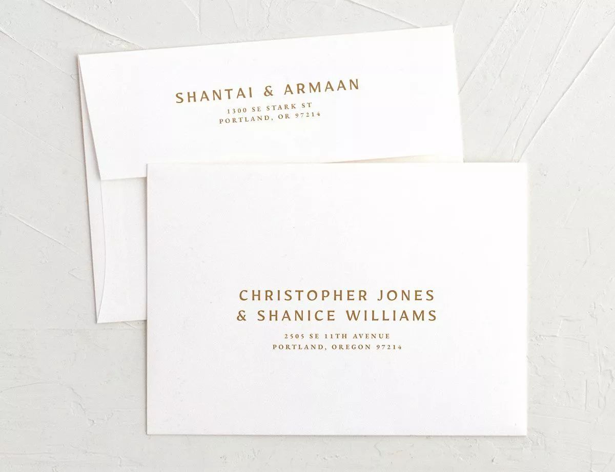 Botanical Blooms Standard Envelopes | The Knot 