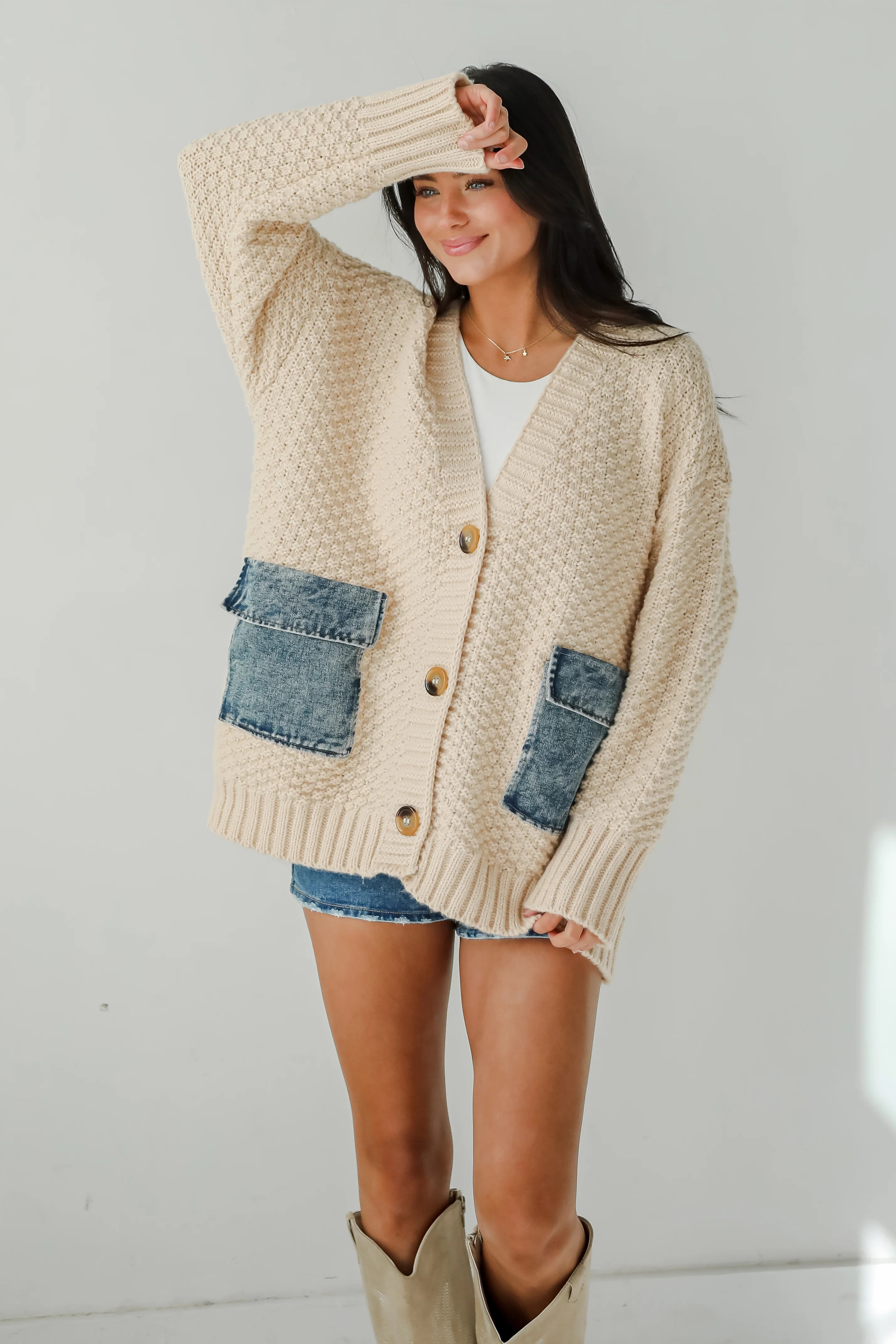Cozy Cream Oversized Sweater Cardigan | Oversized Sweaters | DressUp | Dress Up