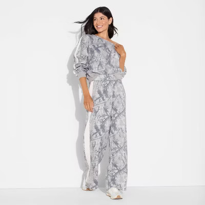 Women's Camo Graphic Pull-On Pants - Gray XXS | Target