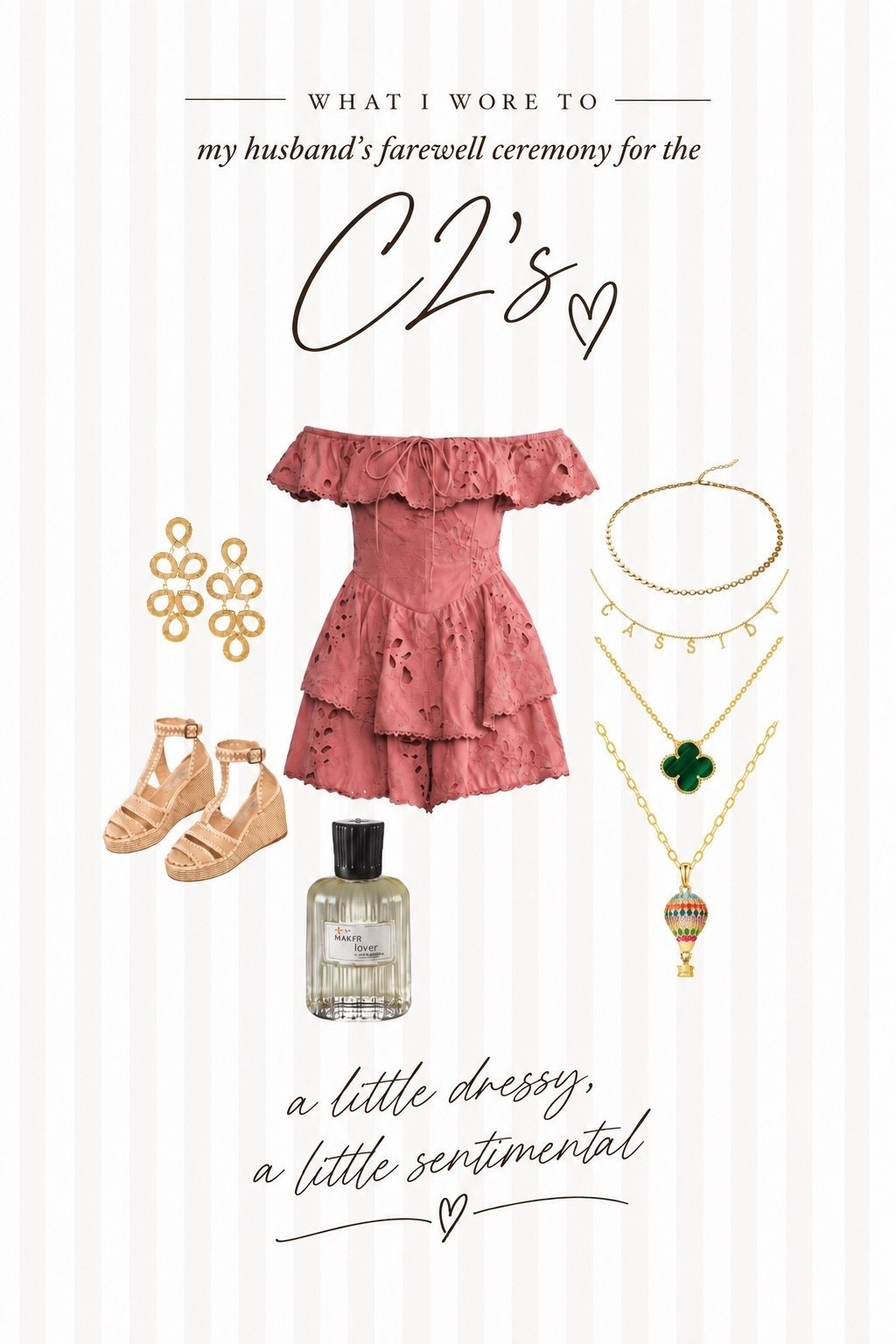 What I wore to Cort’s Farewell ceremony🤍

Linked similar wedges!





Romper, event, ootd, south moon under, accessories, Vici, necklaces, fragrance, perfume, earrings, justclassicallycassidy

#LTKootd