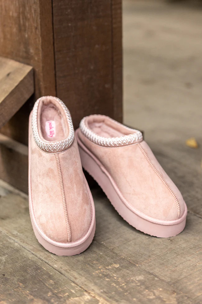 Hayden Blush Platform Slippers | Pink Lily