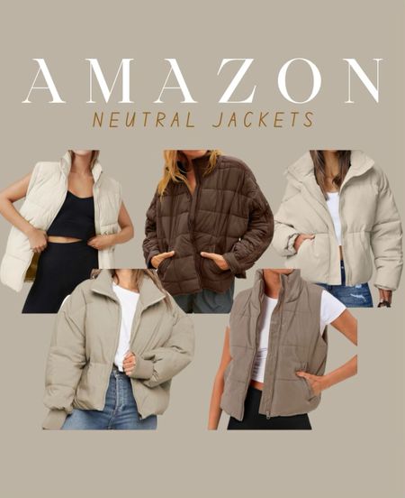 Neutral warm jackets / vests for winter style. 

#LTKstyletip #LTKfindsunder100 #LTKSeasonal