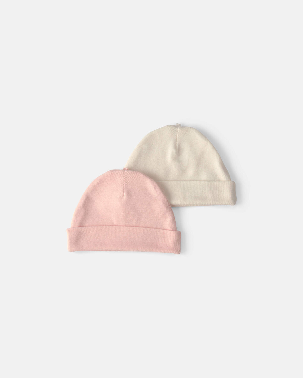 Baby Girl 2-Pack Caps - Pink/Ivory | Carter's | Carter's Inc