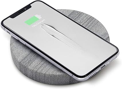 Natural Stone, Fast Wireless Charger by Eggtronic - Italian Designed Qi Certified Charger for iPh... | Amazon (US)