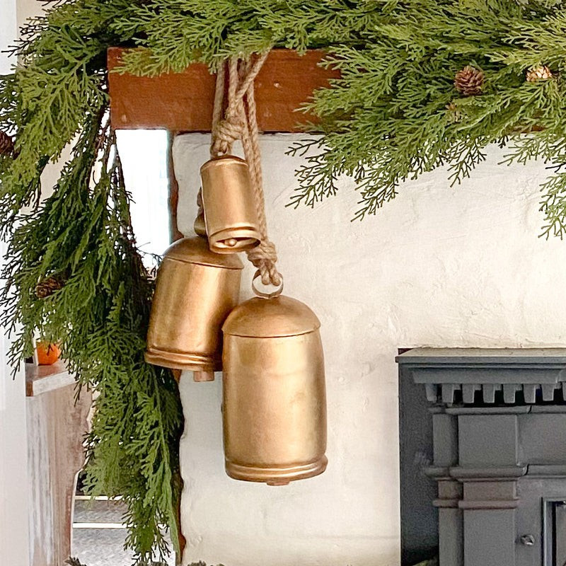 Antique Gold Hanging Bell Set | Purple Rose Home
