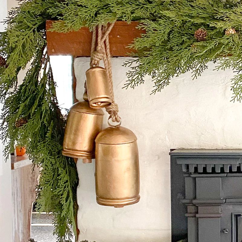 Antique Gold Hanging Bell Set | Purple Rose Home