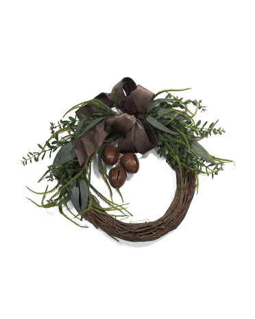 24In Bells Eucalyptus And Twig Half Wreath | TJ Maxx