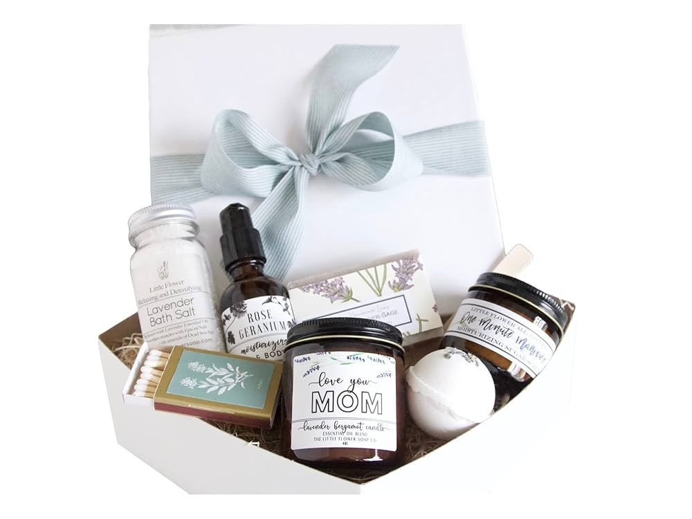 The Little Flower Soap Co - Handmade Luxurius Lavender Box - Love you Mom all natural essential o... | Amazon (US)