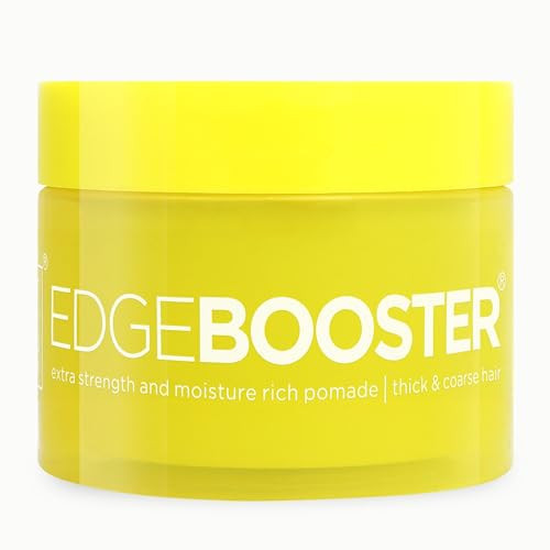 Style Factor Edge Booster Extra Strength & Moisture Rich Pomade | Strong Hold Edge Control Gel for Thick & Coarse Hair | High Shine, Non-Greasy Styling | Yellow Quartz, 3.38 oz | Amazon (US)
