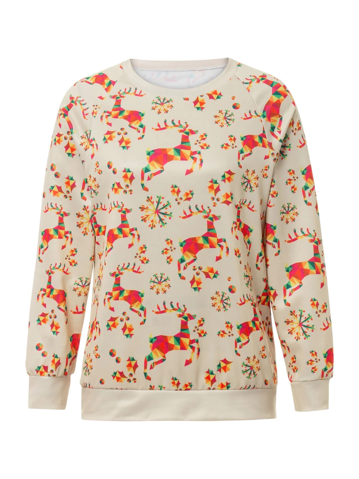 hirigin Women Knitted Sweater with Cartoon Elk Snowflake Holiday Clothing | Walmart (US)
