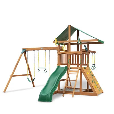 Avalon Swing Set with Trapeze Arm -Professional Installation Available | Wayfair North America