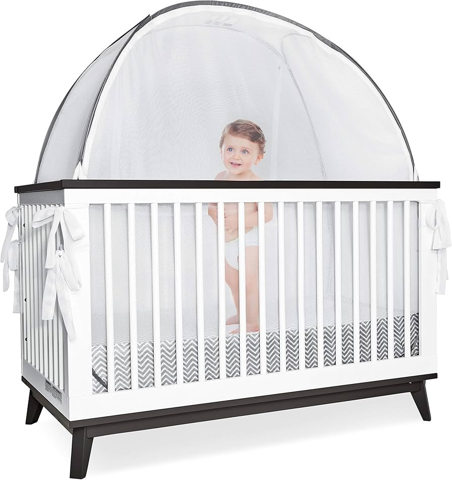 Crib Tent by Pro Baby Safety - Crib Topper Net with Viewing Window – See Through Soft Silky Mes... | Amazon (US)