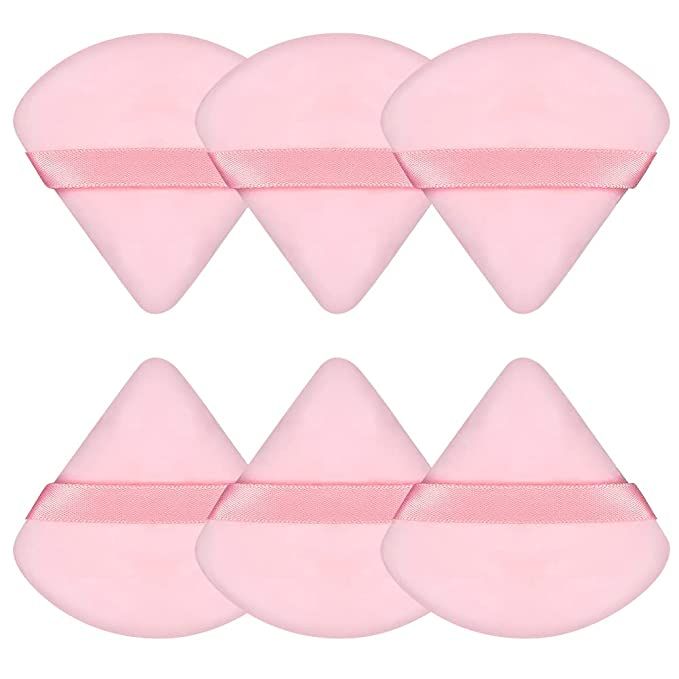 Pimoys 6 Pieces Powder Puff Face Soft Triangle Powder Makeup Puffs for Loose Powder Mineral Powde... | Amazon (US)