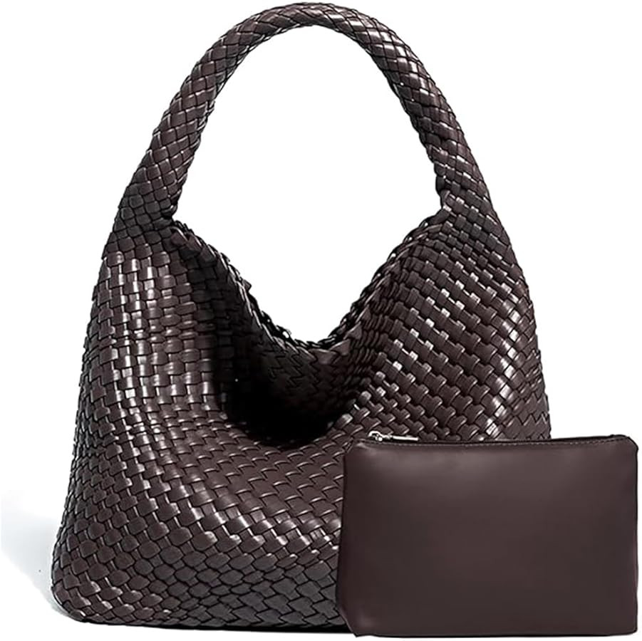 2025 Woven Tote Bag for Women, Extra Large Fashion Shoulder Hobo Bags, Leather Woven Beach Bag, W... | Amazon (US)