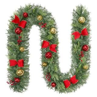 Home Accents Holiday9 ft Prelit Hampstead Garland(4) | The Home Depot