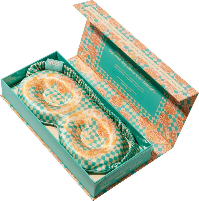 slip Lovely Lashes Pure Silk Contour Sleep Mask in Black at Nordstrom | Nordstrom