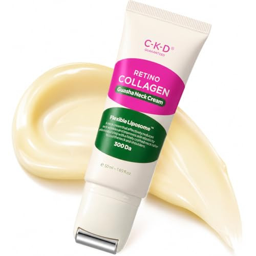 CKD Retino Collagen Gua Sha Neck Cream – Tightening, Lifting & Firming Moisturizer for Turkey Neck & Wrinkle Care, Multi-Use for Face & Décolleté, Anti-Aging Care, Korean Skincare, 1.69 fl oz | Amazon (US)