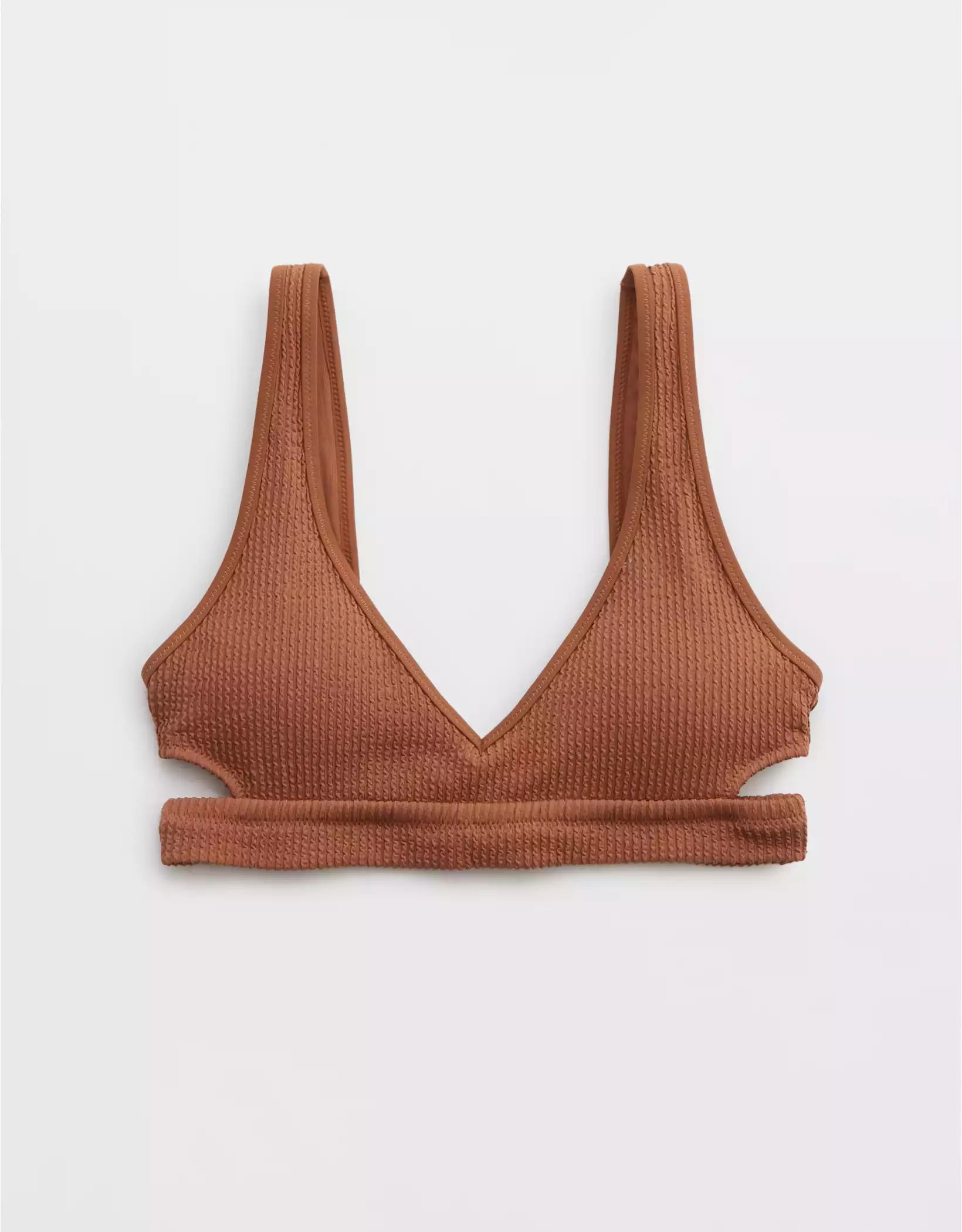 Aerie Crinkle Voop Cut Out Bikini Top | American Eagle Outfitters (US & CA)