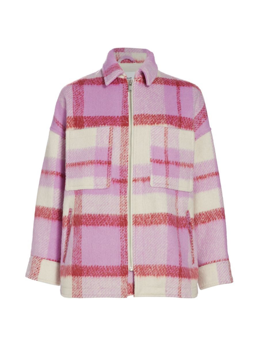 Ophelia Wool-Blend Plaid Shirt Jacket | Saks Fifth Avenue