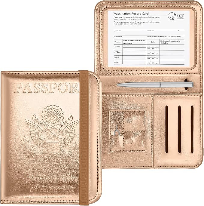 Multi-Slot 10 in 1 Passport Holder,Passport and Vaccine Card Holder Combo,Passport Holder with Va... | Amazon (US)